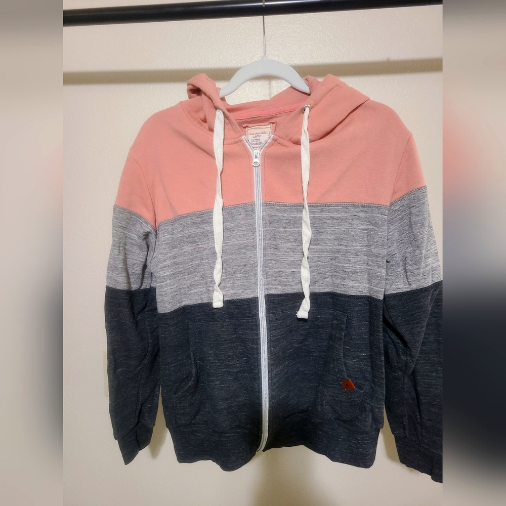 Multi colored zip up hoodie